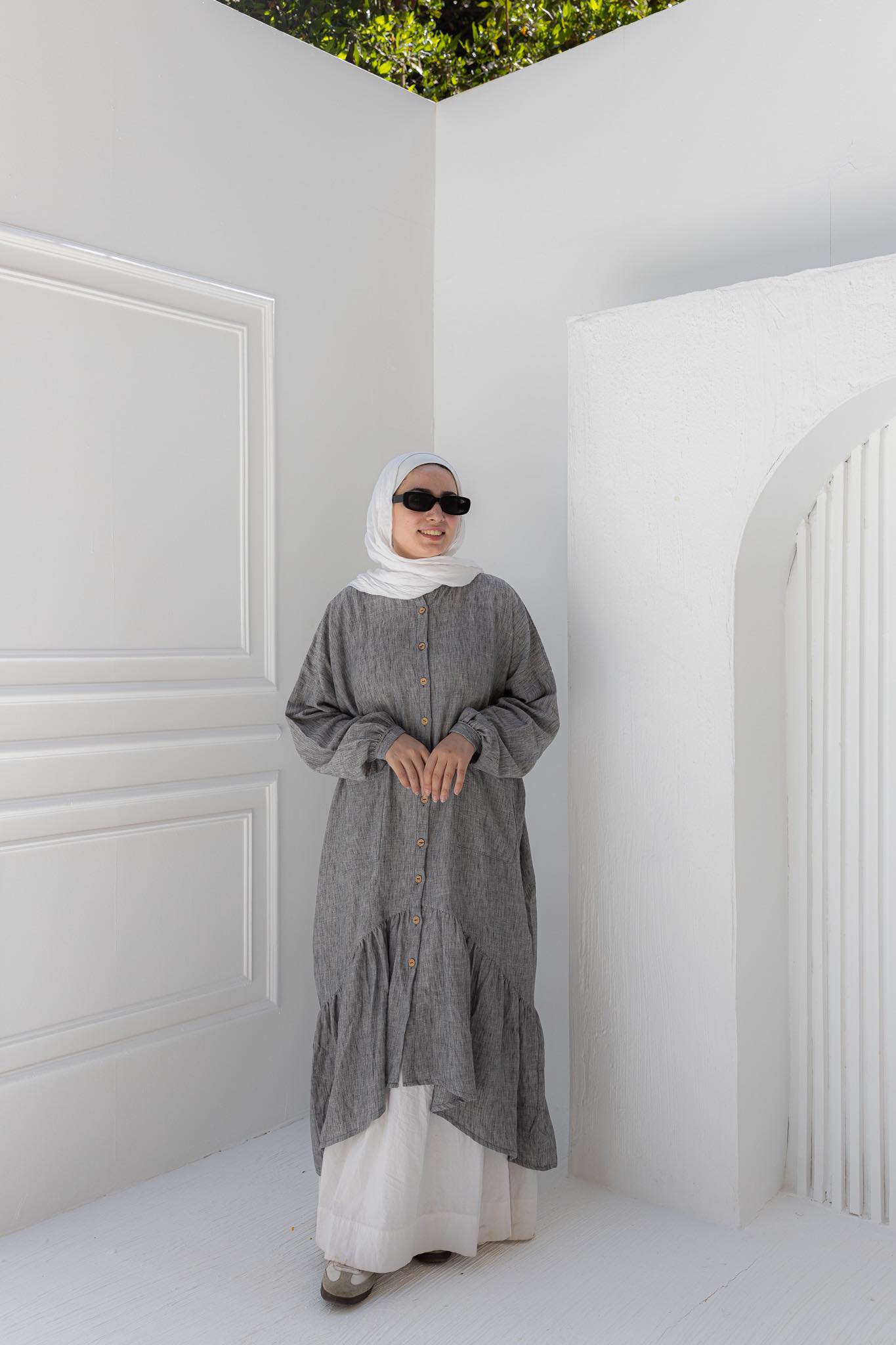 Striped Linen Oversized Shirt