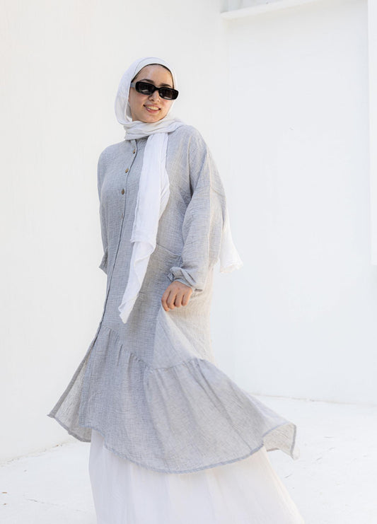 Striped Linen Oversized Shirt