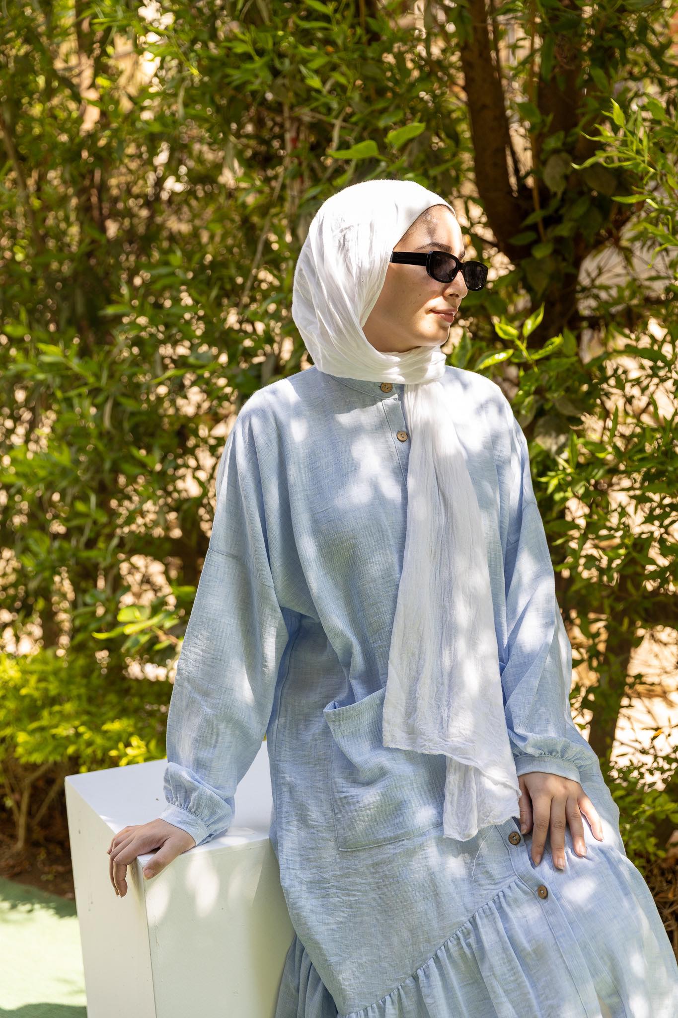 Striped Linen Oversized Shirt