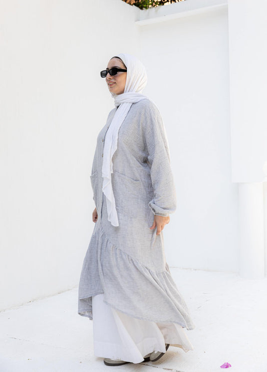 Striped Linen Oversized Shirt