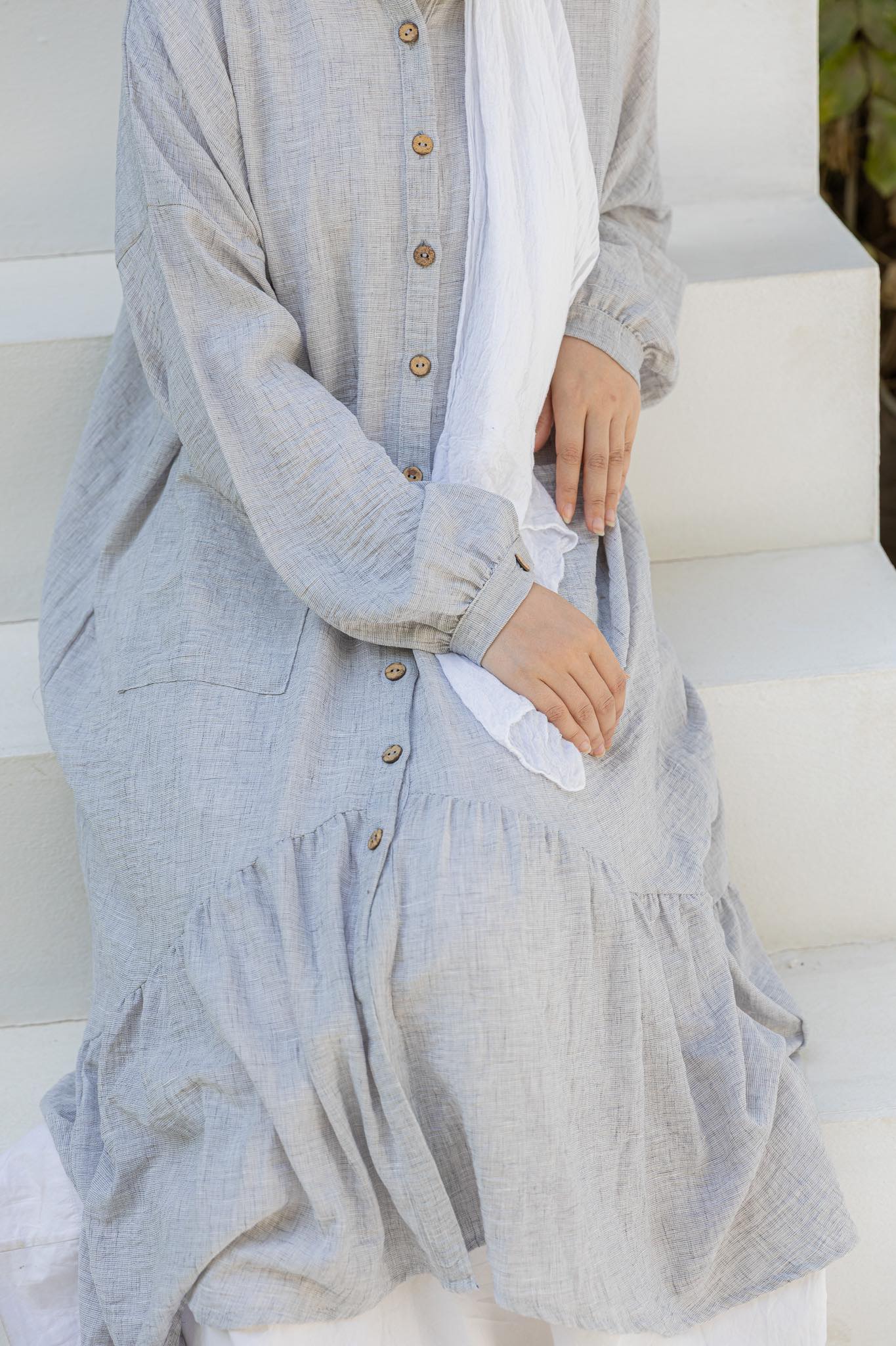 Striped Linen Oversized Shirt
