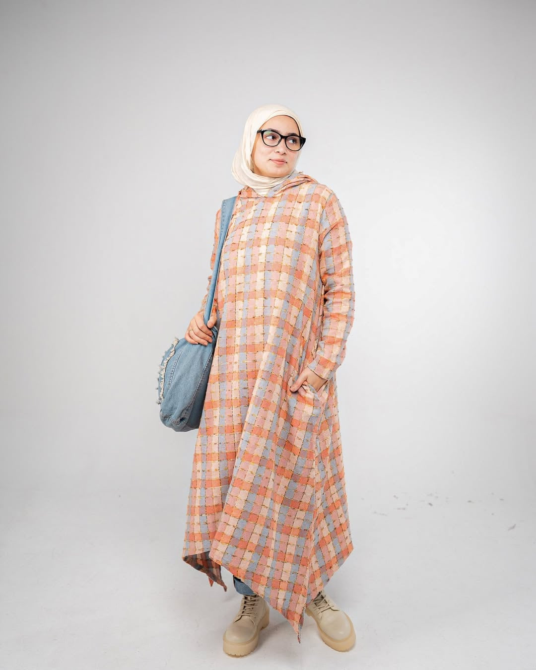 Heavy Linen Hoodie Dress