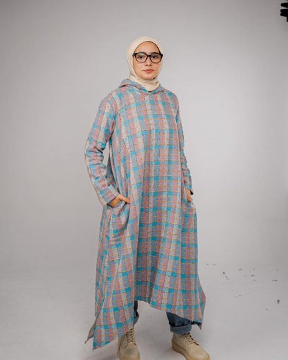 Heavy Linen Hoodie Dress